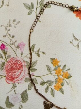 Delicate Golden vintage Butterfly Pendant Necklace - Women's Jewelry